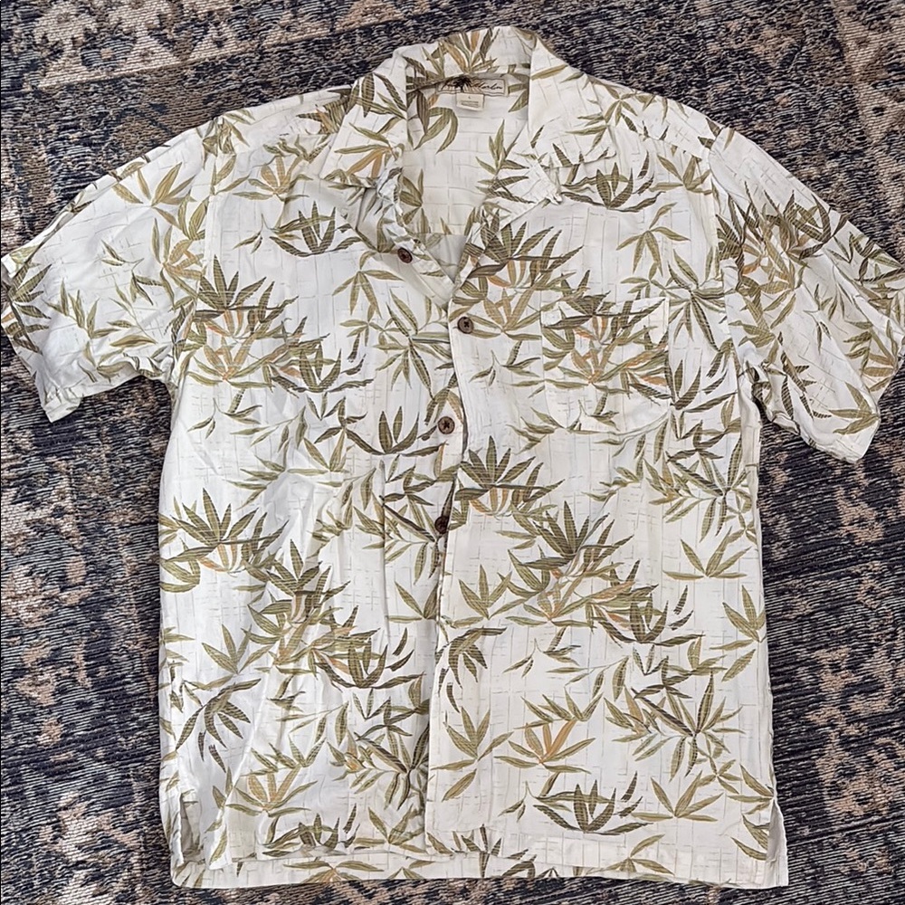 Men's Tropical Leaf Print Shirt